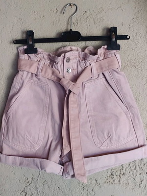Zara dusty pink denim shorts used, size 34