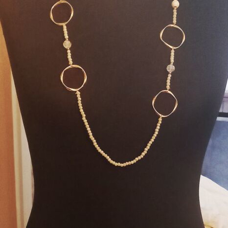 Necklaces new, white, gift included