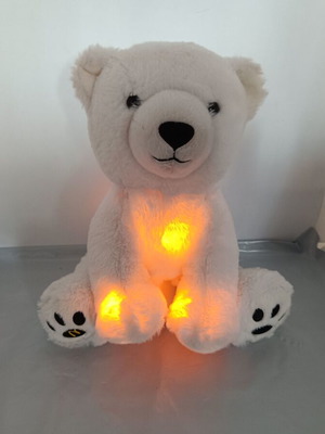 White glowing McDonald's bear used