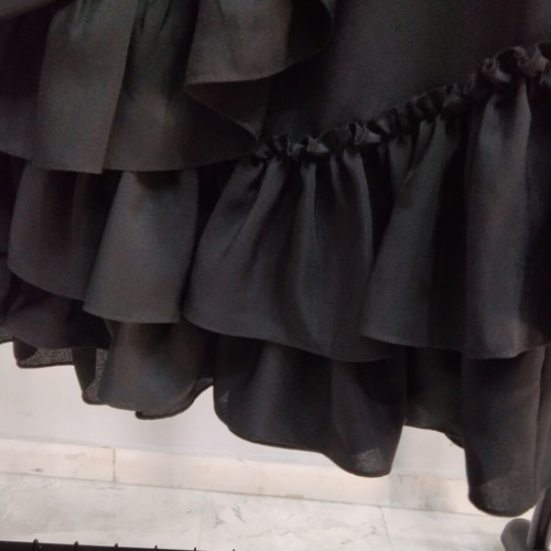 Ted Baker black dress size L like new with ruffles and bow