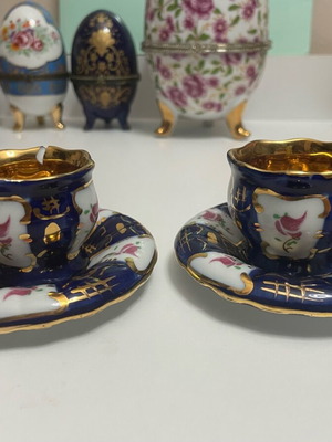 Limoge decorative cups used, set of 2 pieces