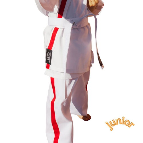 Legendary Karate Suit with White and Red Stripe New