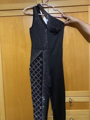 One-piece jumpsuit with rhinestones new, size M 38 10