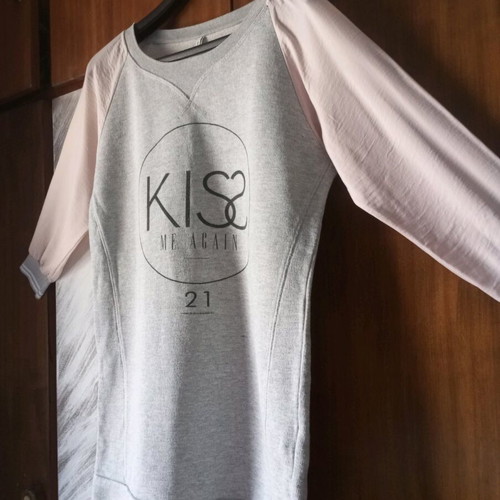 Stradivarius sweatshirt dress like new with grey and pink satin sleeves