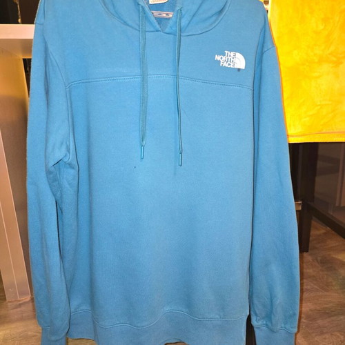 The North Face men's hoodie size S like new, green and turquoise