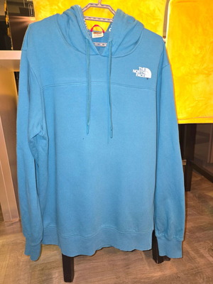 The North Face men's hoodie size S like new, green and turquoise