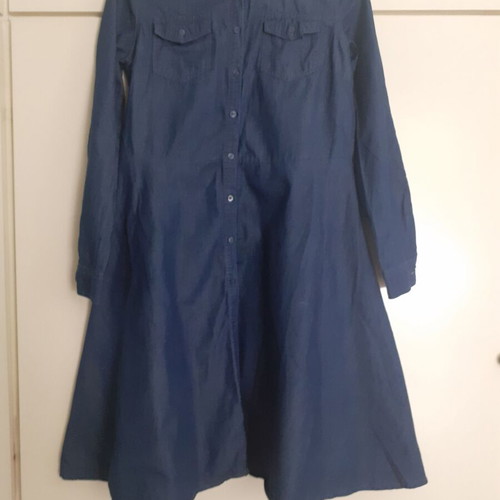 Denim dress new, slim alpha line, blue, size S