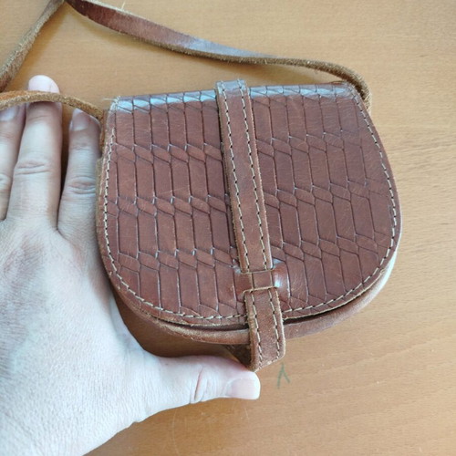Leather vintage crossbody bag brown like new