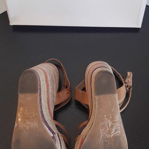 Steve Madden women's platform espadrille sandals size 39 used, tan