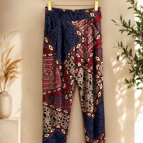 BSB Printed Pants with Ethnic Boho Pattern like new, size S