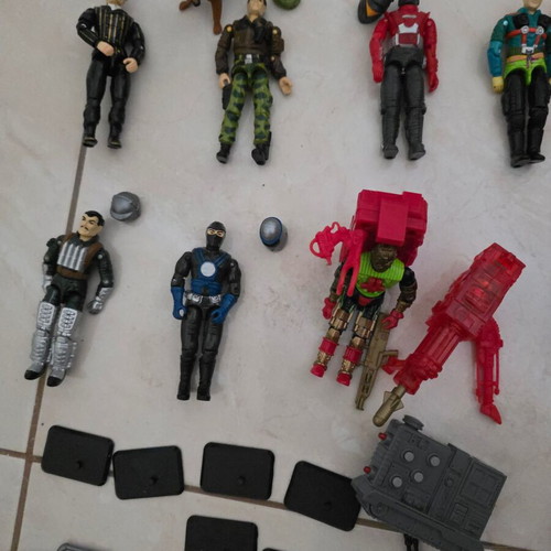 Cobra Rattler with 6 vehicles and 24 Gi Joe figures used