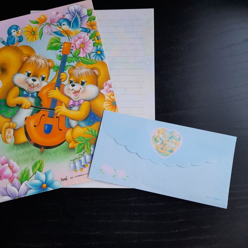 Letter writing set used x2 with squirrel and rabbit designs