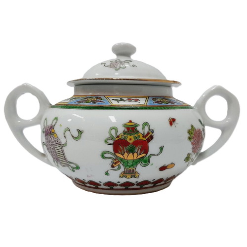Porcelain sugar bowl 1990 China decorative