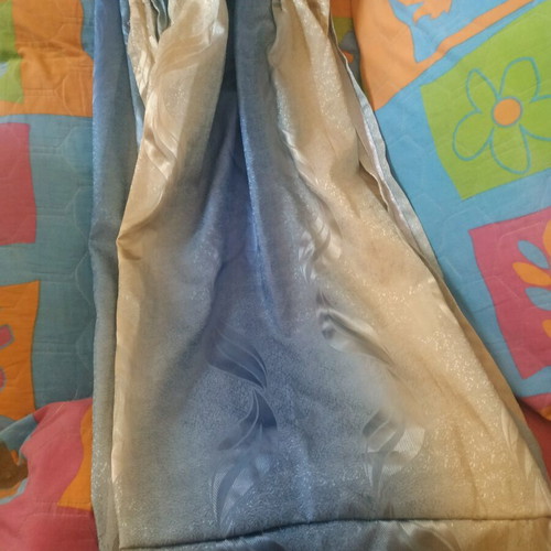 Curtain like new, blue and yellow