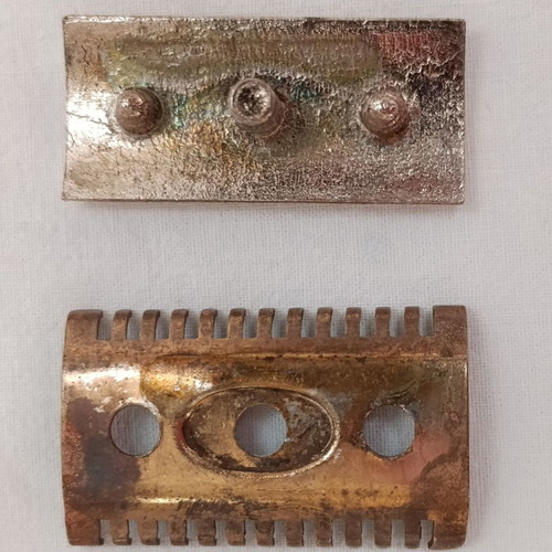 Collectible Open Comb Safety Razor used, brass head, 1940s–50s