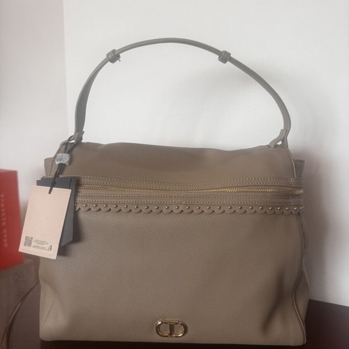 Twinset Milano tote bag, beige, A4 size