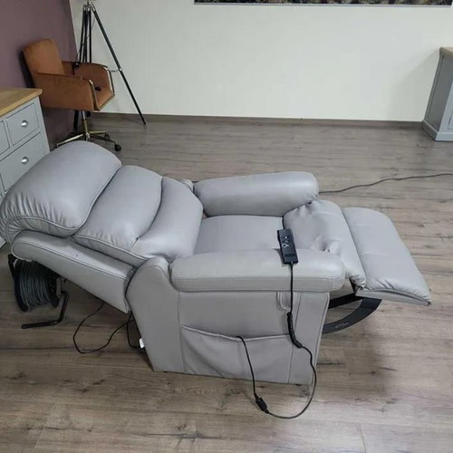 Gray leather La-z-boy armchair new with electric relax mechanism
