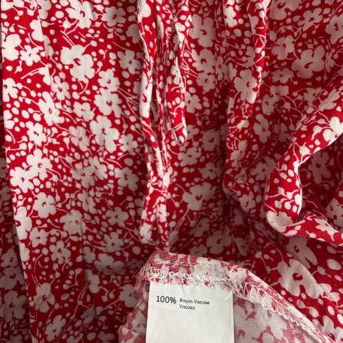 CUPSHE floral mini dress Medium like new, red-white boho