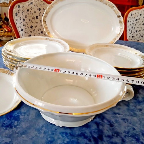 Porcelaine P.F.C. de France porcelain set 15 pieces vintage 1960