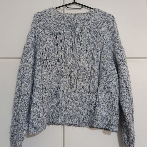 Bershka women's knitted pullover blue size M like new