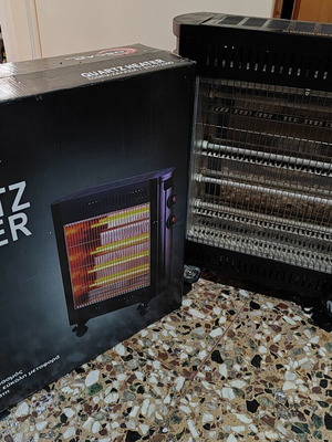 Halogen heater 2400W with 4 lamps