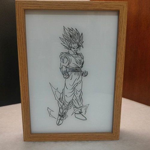 Dragon Ball LED Light Box Goku Super Saiyan frame new