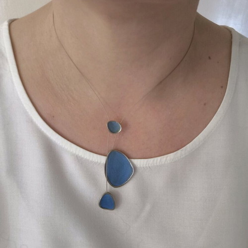 Silver handmade necklace 925 like new, approximately 42 cm