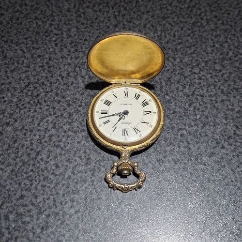 Aurex Vintage Pocket Watch Shockproof mechanical used, gold color