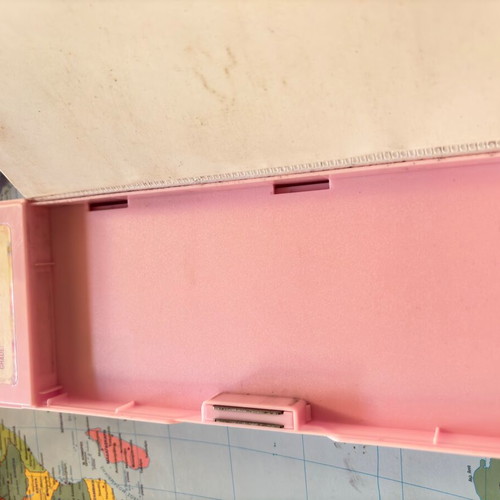 School pencil case with calculator and sharpener