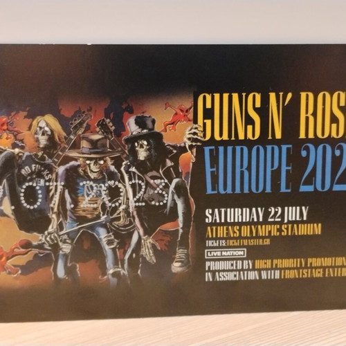 Guns n Roses concert ticket new from Athens Europe 2023 tour