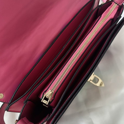 Rainbow Stripe Studded Crossbody Bag like new, colorful