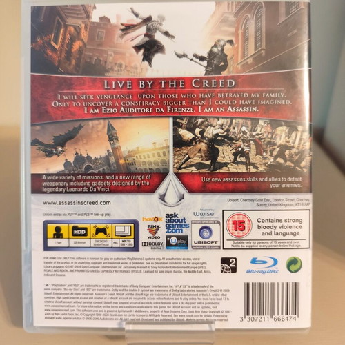 Assassins Creed 2 PlayStation 3 game, used