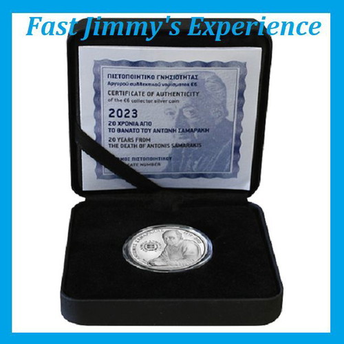 Official Silver Proof Coin 6 Euro 2023 Antonis Samarakis new
