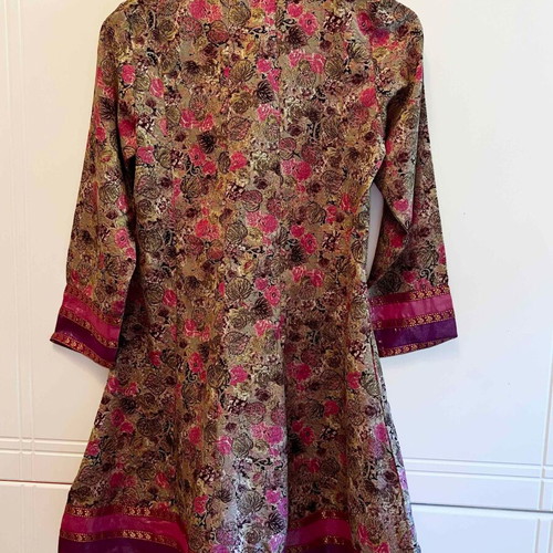 Indian Printed Dress in Pink Tones like new, Medium