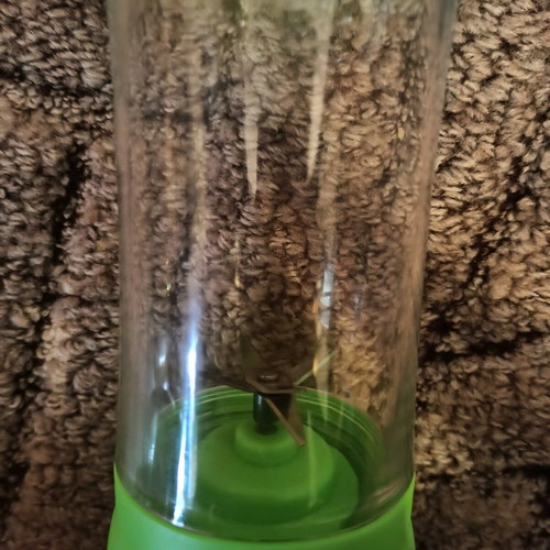 Portable rechargeable blender green used for baby creams