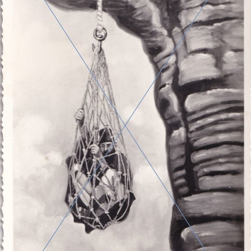Climbing Net Used Monk Postal Card Meteora