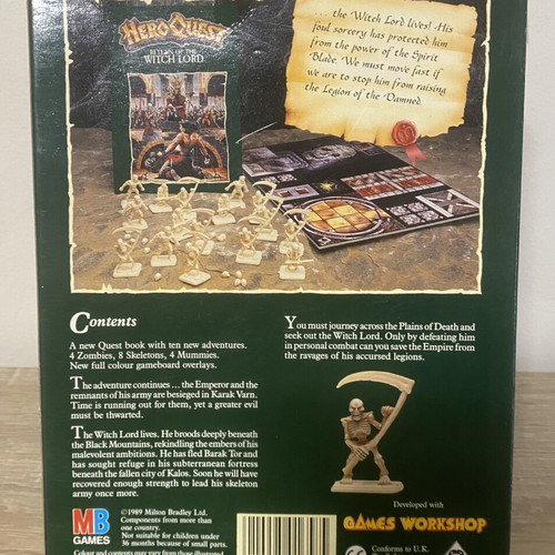 HeroQuest Return of the Witch Lord επέκταση επιτραπέζιου παιχνιδιού, άθικτο