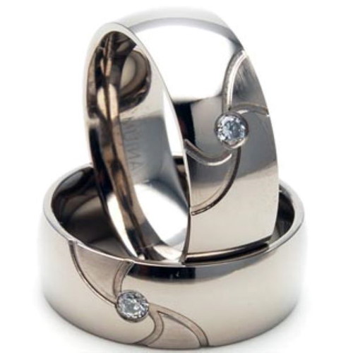 Pair of stainless steel rings new