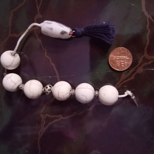Worry beads with 15mm haolite beads new