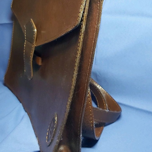 Leather envelope bag used, women's shoulder brown