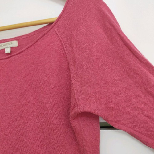 Stradivarius blouses used, size L, pink and white, long sleeve