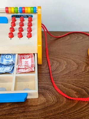 Hape Wooden Cash Register Playset like new
