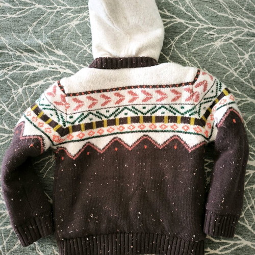 Boboli children's cardigan with zipper and detachable hood like new