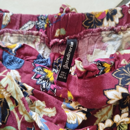 Stradivarius boho summer shorts floral, like new, multicolor