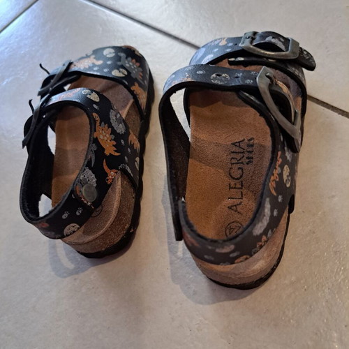 Alegria Anatomical Kids Sandals No 24 with Dinosaur Design