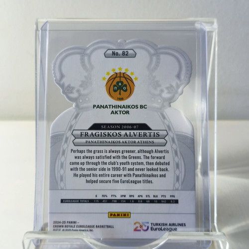 Fragiskos Alvertis Crown Royale Euroleague Basketball Card 2024-25 Crystal Red like new