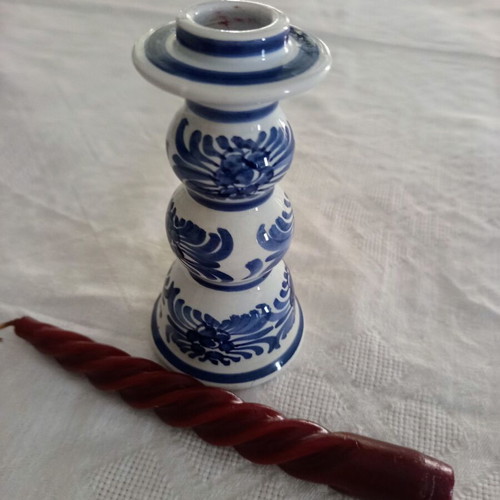 Vintage Delft style porcelain candlestick like new