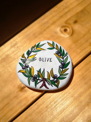 Hand-painted decorative pebble magnet new