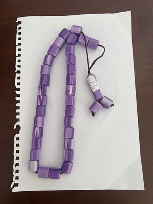 Komboloi used purple worry beads