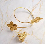 Bracelet with ring new, yellow